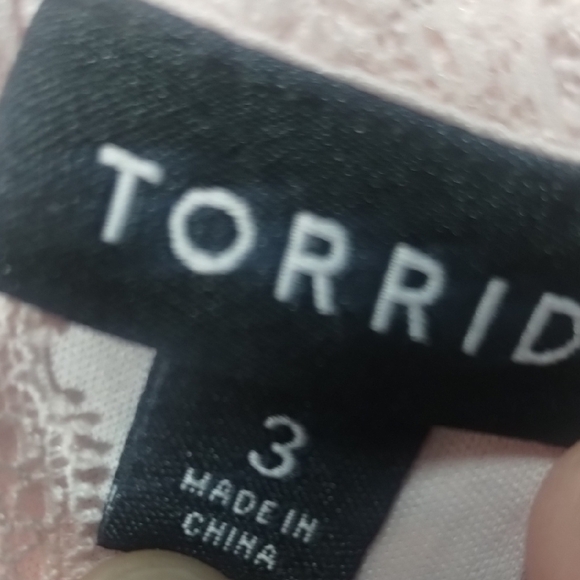 ✨Torrid Lace Sleeveless Plus Size 3 Top in Soft Pink - Picture 4 of 5